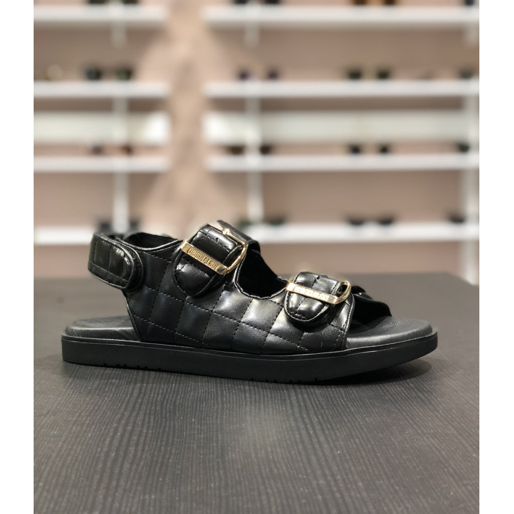 Original Sin ZoeOS Quilted Sandals Black